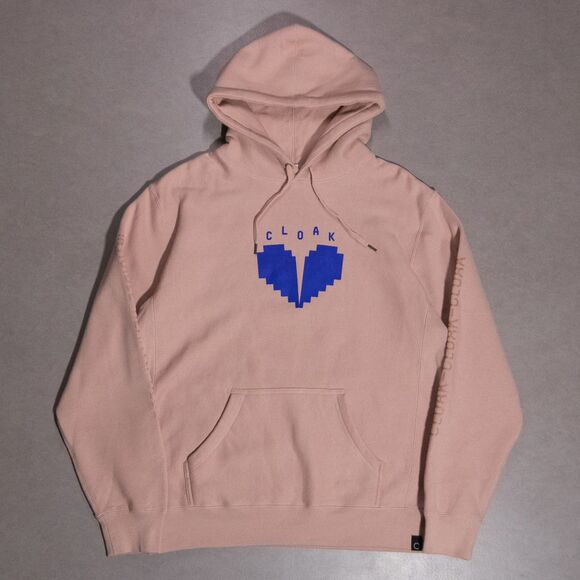 Cloak Invisible Hearts Club Hidden In Plain Sight Hoodie Size XL Dusty Pink - Picture 1 of 7